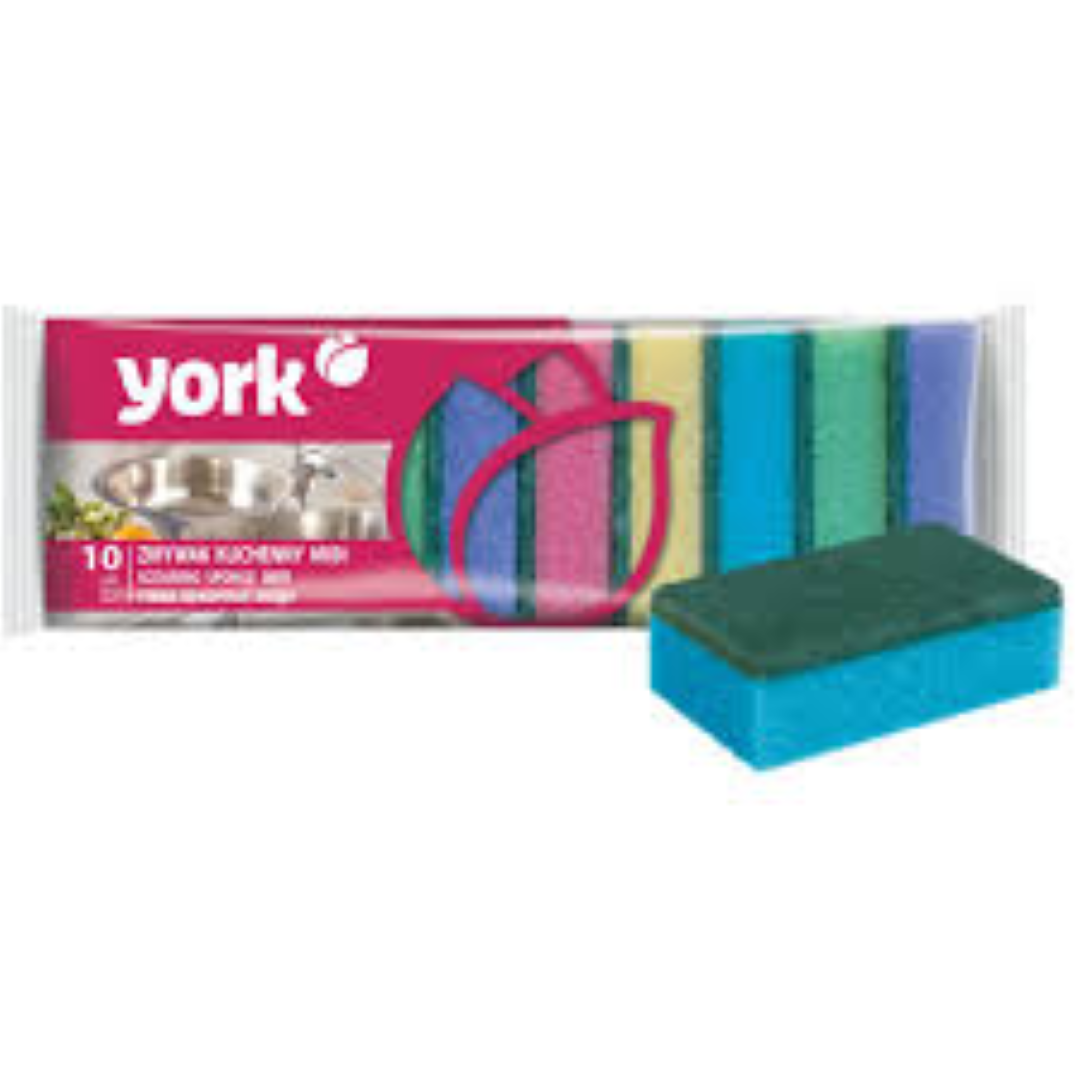 YORK MIDI SCOURING SPONGE 10S 030010